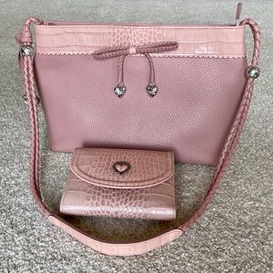Brighton Leather Bag and Matching Wallet Set